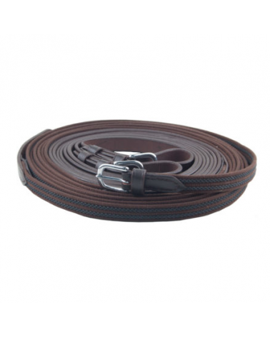 Leather reins LUX - "ANTI-SLIP"